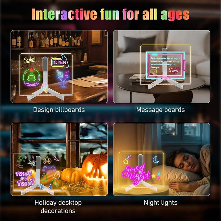 Light-Up Acrylic Message Board with Stand – Ezicart.shop